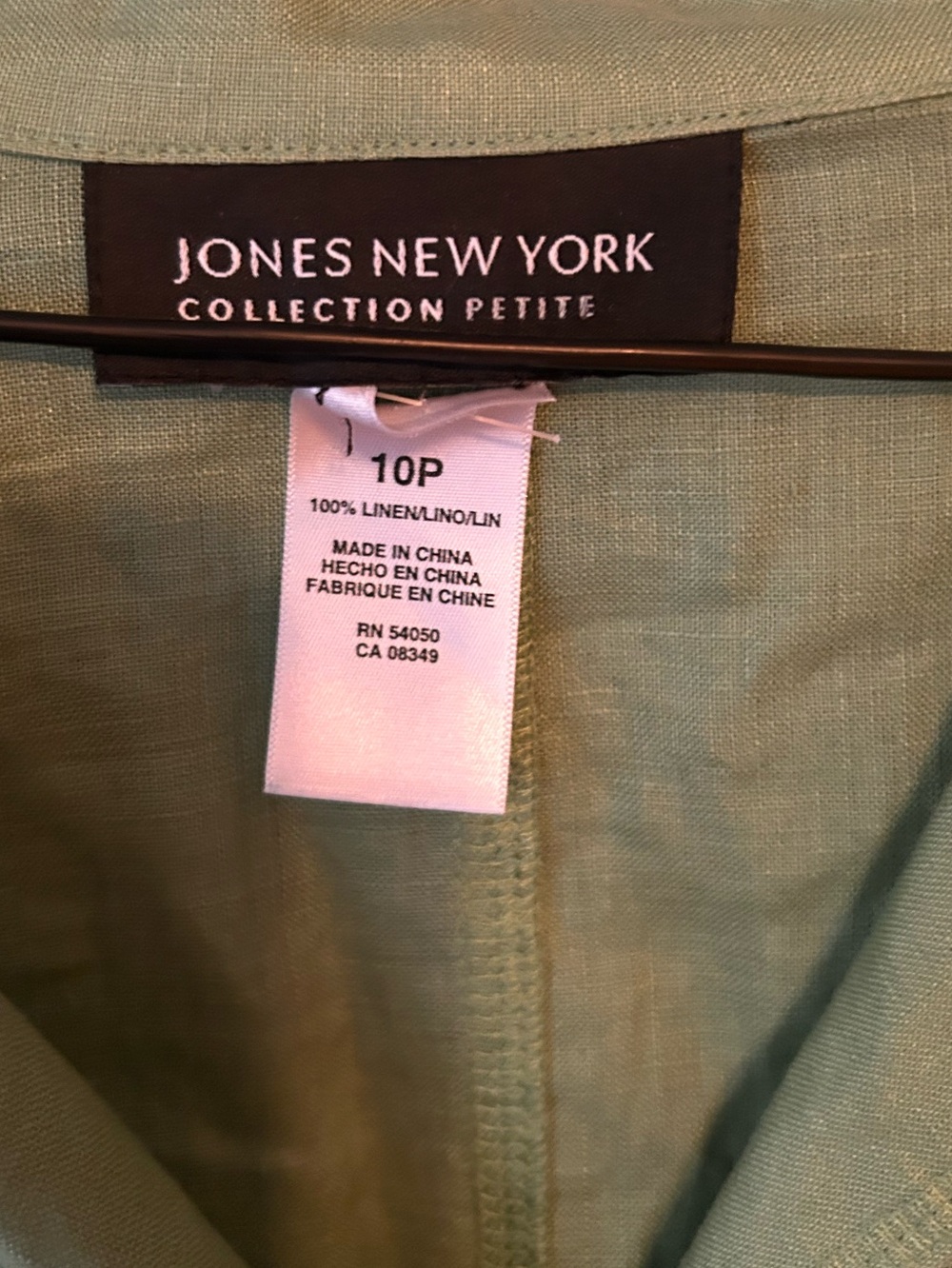Jones NY linen unlined blzr - Picture 3 of 14